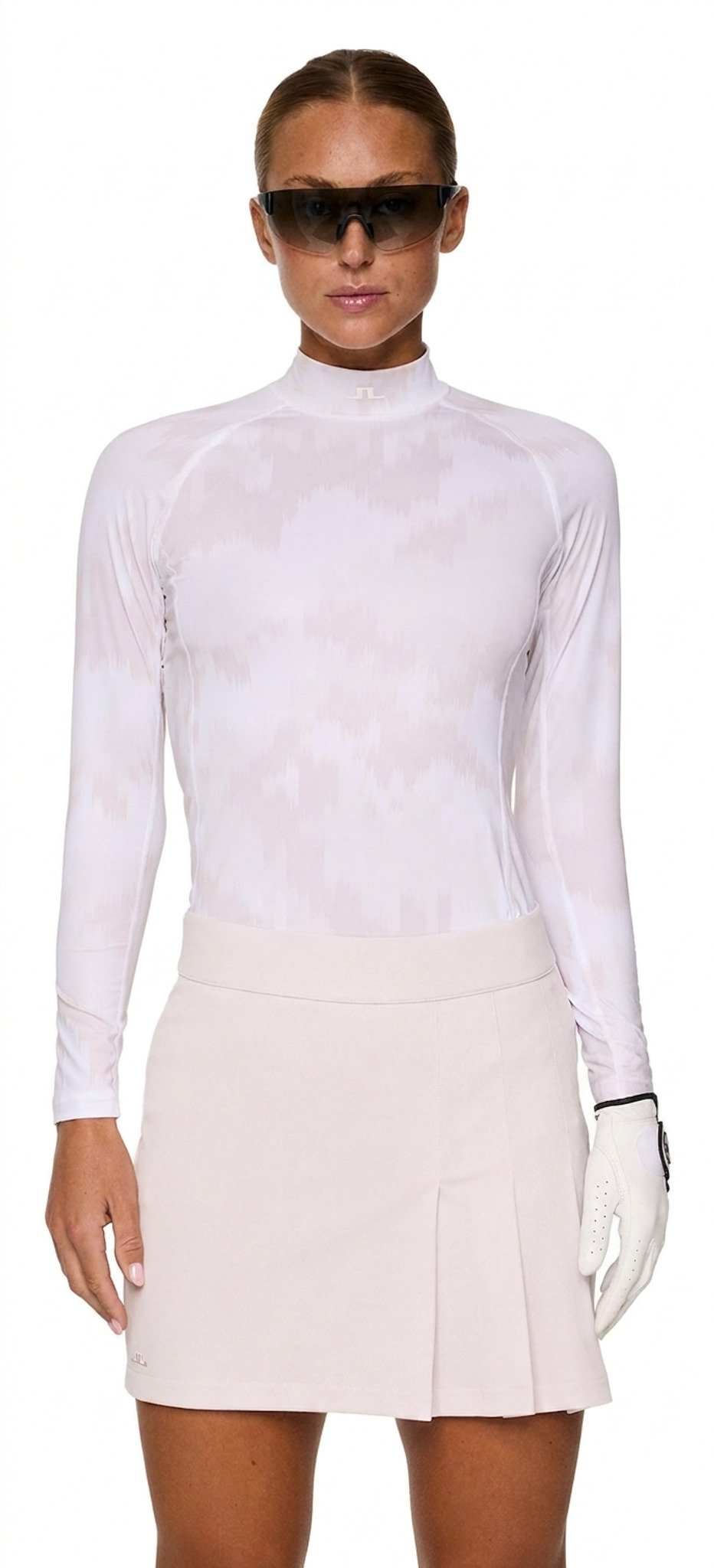 J.Lindeberg Ella Print Compression t-shirt femme compression, warp gray lilac