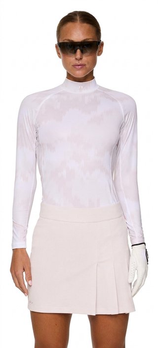 J.Lindeberg Ella Print Compression t-shirt femme compression, warp gray lilac