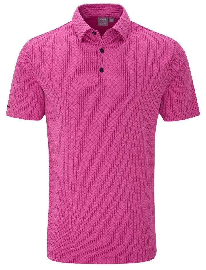 PING Hershel polo homme, ultra pink multi