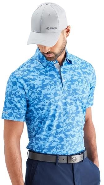 PING Julian polo homme, tidal blue multi