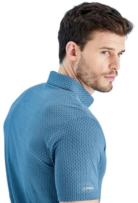 PING Hershel polo homme, blue fusion multi