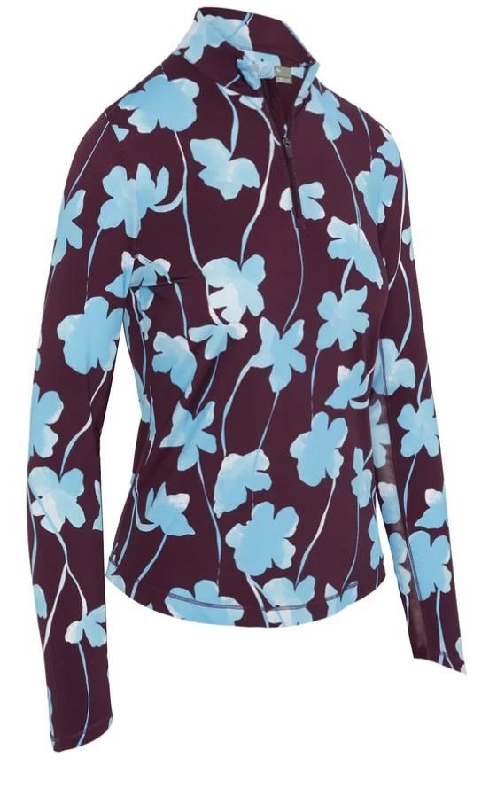 Callaway Stemmed Floral Sun Protection haut femme, potent purple