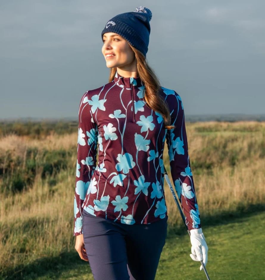Callaway Stemmed Floral Sun Protection haut femme, potent purple