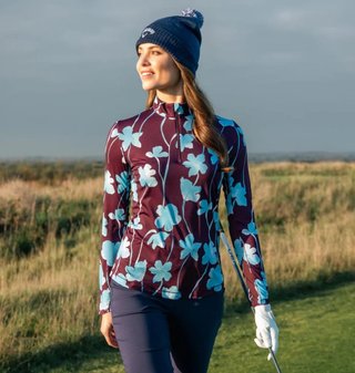 Callaway Stemmed Floral Sun Protection haut femme, potent purple