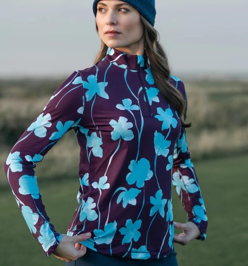 Callaway Stemmed Floral Sun Protection haut femme, potent purple