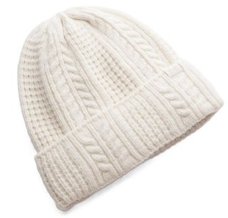 Under Armour Halftime Cable Knit bonnet femme, stone/khaki base