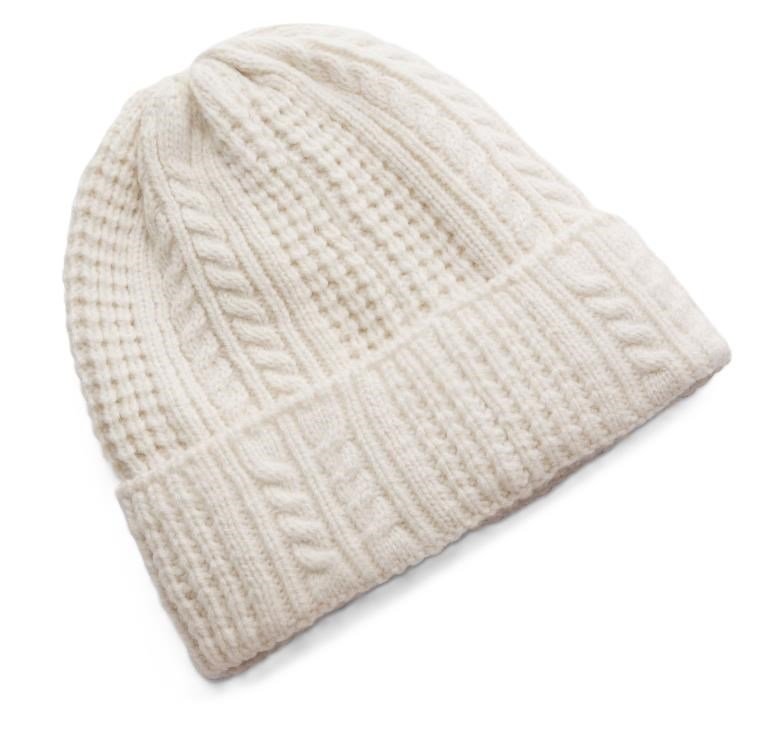 Under Armour Halftime Cable Knit bonnet femme, stone/khaki base