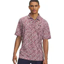 Under Armour Playoff 3.0 Printed polo homme, tourmaline pink/dark maroon/midnight navy