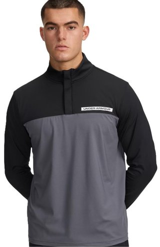Under Armour T2G 1/4 Zip sweat homme, noir/castlerock/blanc