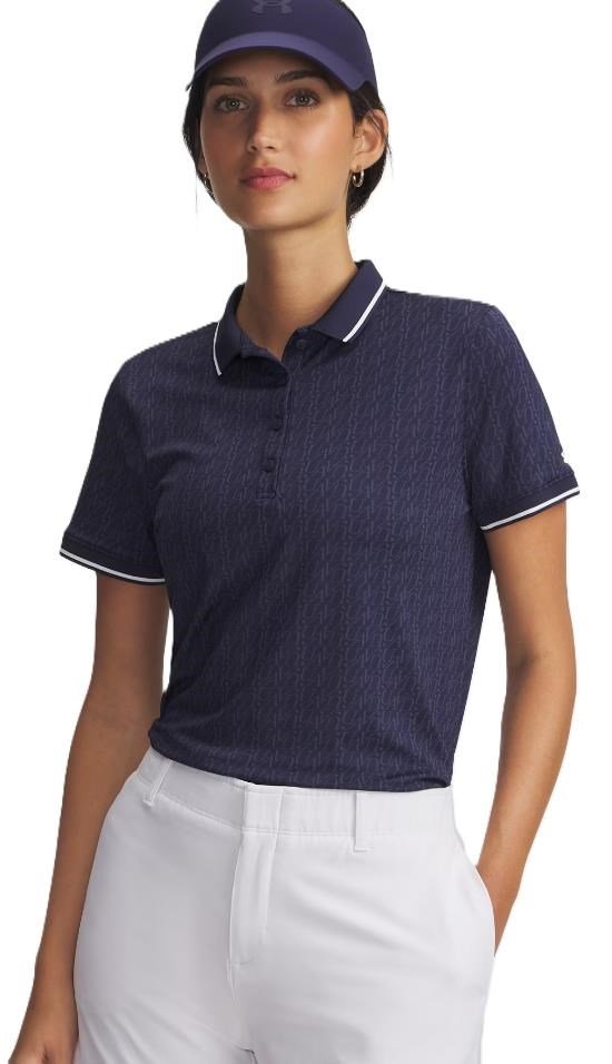 Under Armour Playoff Jacquard polo femme, midnight navy