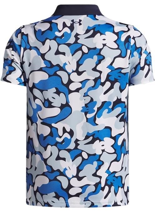 Under Armour Matchplay Printed polo junior, midnight navy/blue atlantis