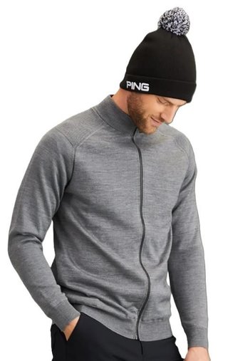 PING Murphy Lined full zip pull homme, french grey marl