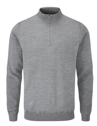 PING Croy Lined Half Zip pull homme, french grey marl