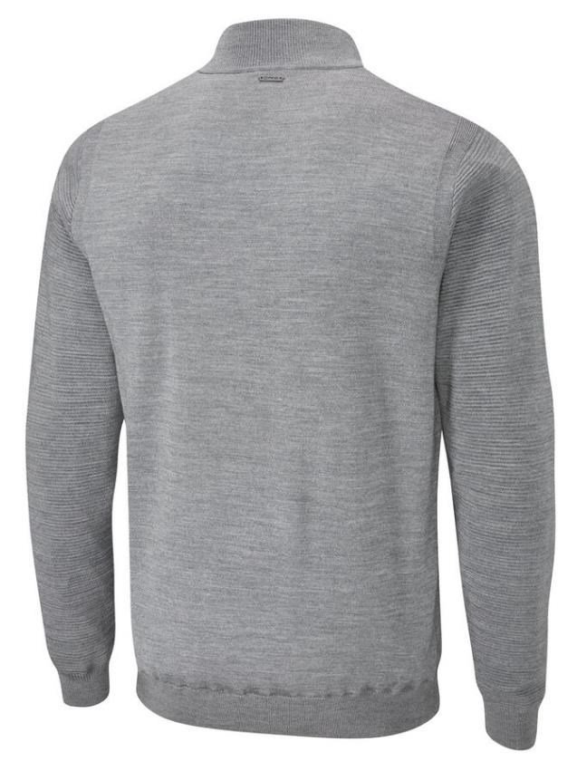 PING Croy Lined Half Zip pull homme, french grey marl