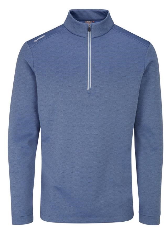 PING Bexton Half Zip Fleece sweat homme, airforce multi
