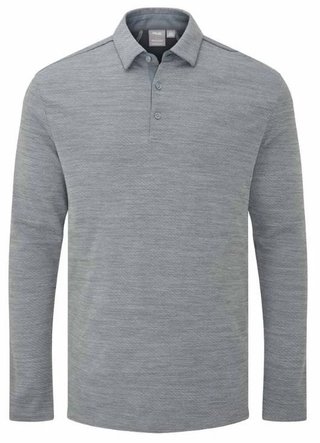 PING Creek manches longues polo homme, rock melange