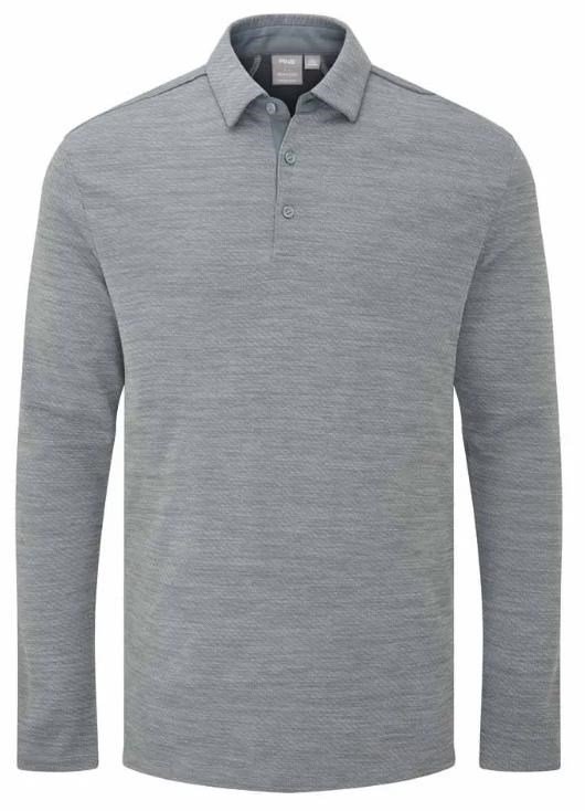 PING Creek manches longues polo homme, rock melange