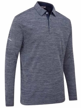 PING Creek polo manches longues homme, navy melange