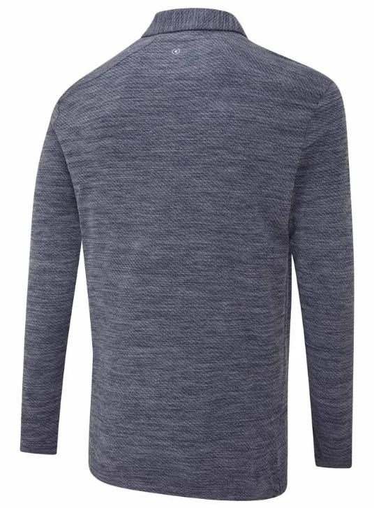 PING Creek polo manches longues homme, navy melange