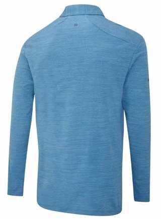 PING Creek polo manches longues homme, tidal blue melange