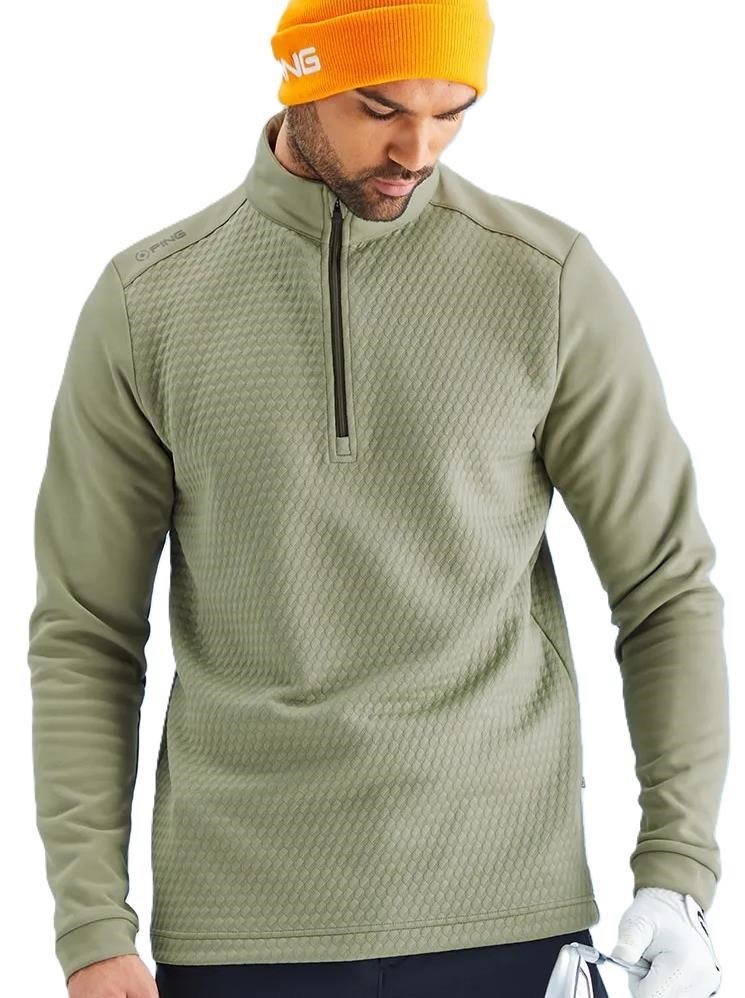 PING Nolan Quarter Zip Fleece sweat homme, lichen