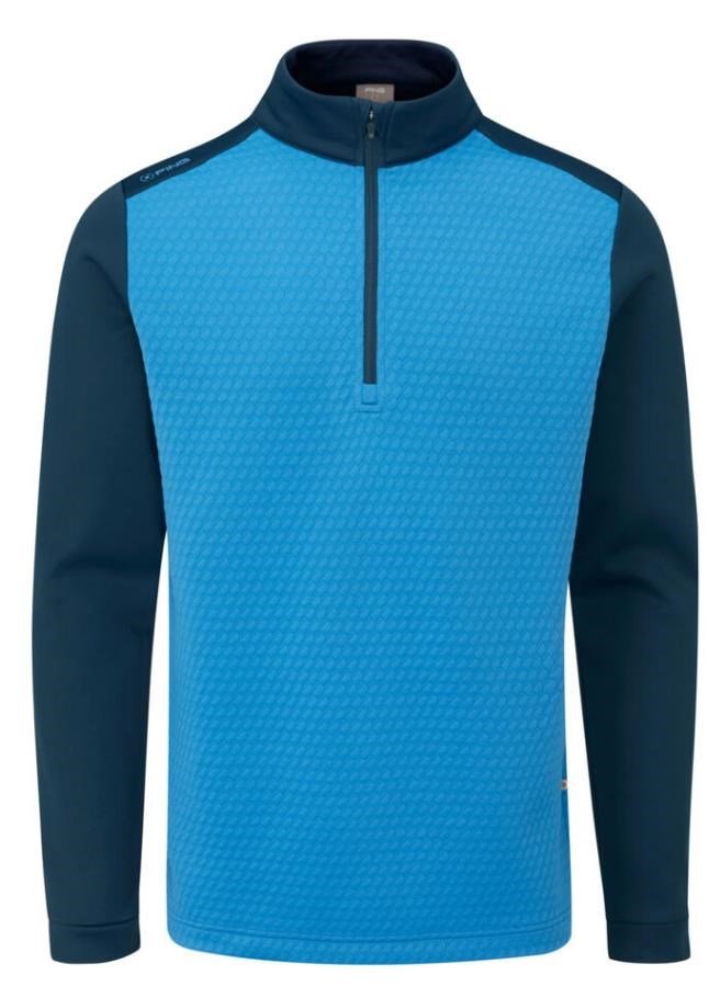 PING Nolan Quarter Zip Fleece sweat homme, tidal blue/navy