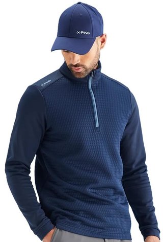 PING Nolan Quarter Zip Fleece sweat homme, navy