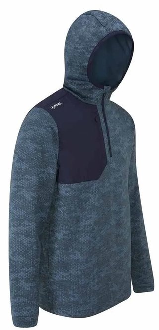 PING Nexa Hooded half zip fleece sweat homme, blue fusion/navy