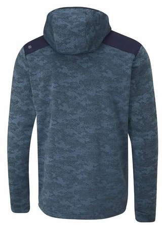 PING Nexa Hooded half zip fleece sweat homme, blue fusion/navy