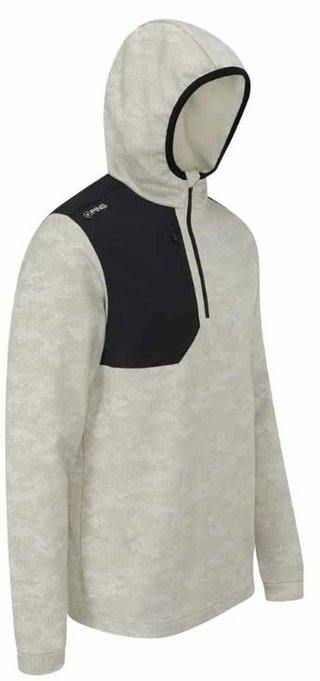PING Nexa Hooded half zip fleece sweat-shirt homme, willow/black