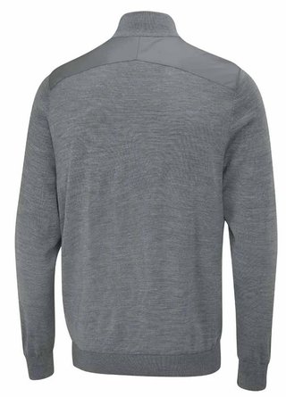 PING Connell Hybrid quarter-zip pull homme, french grey marl