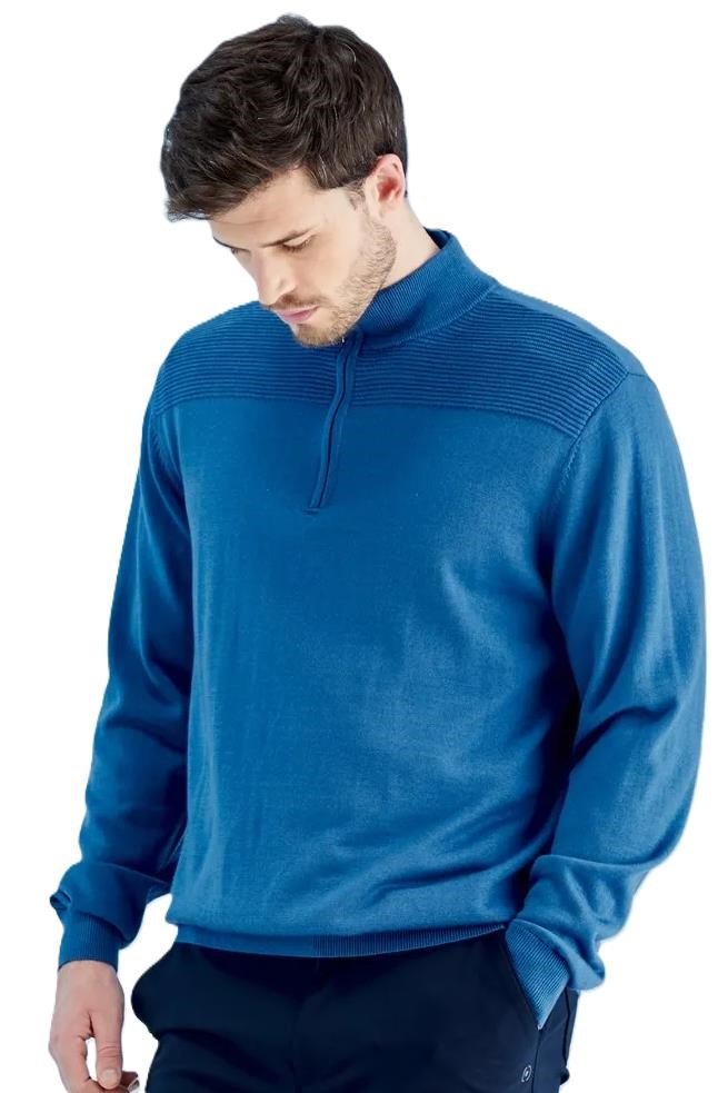 PING Dorset Quarter zip pull homme, tidal blue