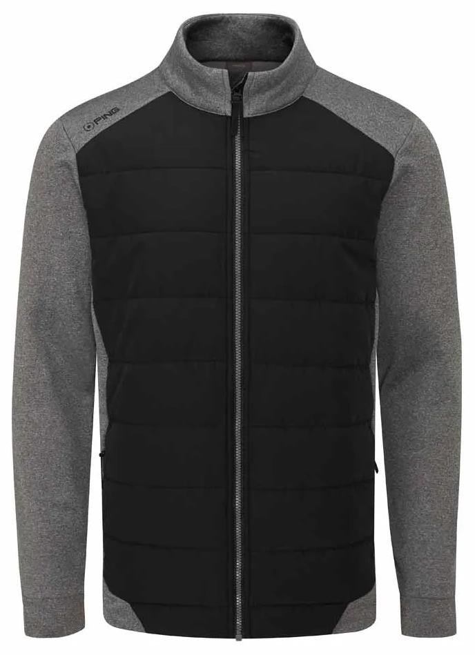 PING Aiden Hybrid fleece veste homme, asphalt marl/noir