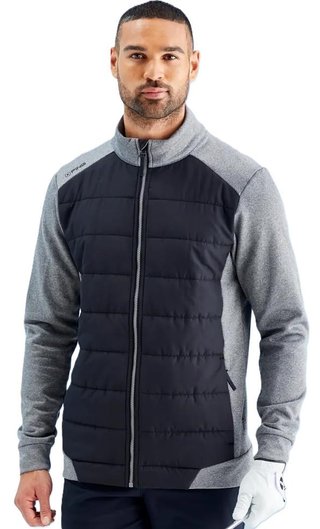 PING Aiden Hybrid fleece veste homme, asphalt marl/noir