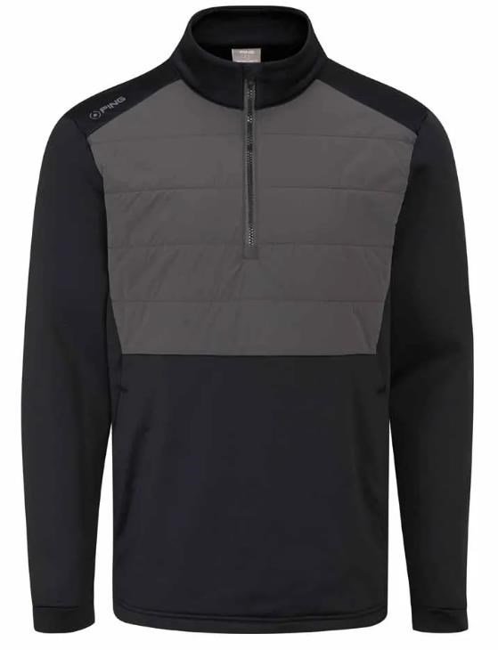 PING Astbury fleece veste homme, noir/asphalte