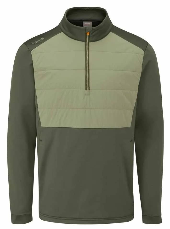 PING Astbury fleece veste homme, dark olive/lichen