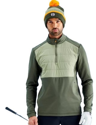 PING Astbury fleece veste homme, dark olive/lichen