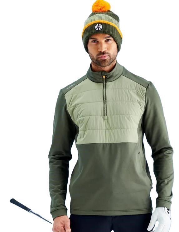PING Astbury fleece veste homme, dark olive/lichen