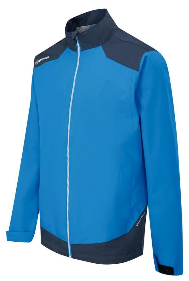 PING AquaDrive veste imperméable homme, brilliant blue/oxford blue