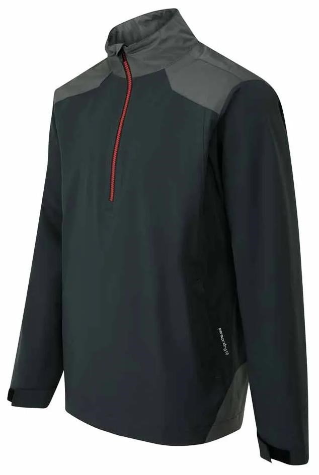 PING AquaDrive veste imperméable homme demi-zip, noir/asphalte