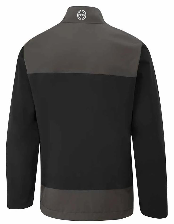 PING AquaDrive veste imperméable homme demi-zip, noir/asphalte