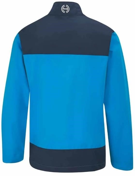 PING AquaDrive veste imperméable homme demi-zip, brilliant blue/oxford blue