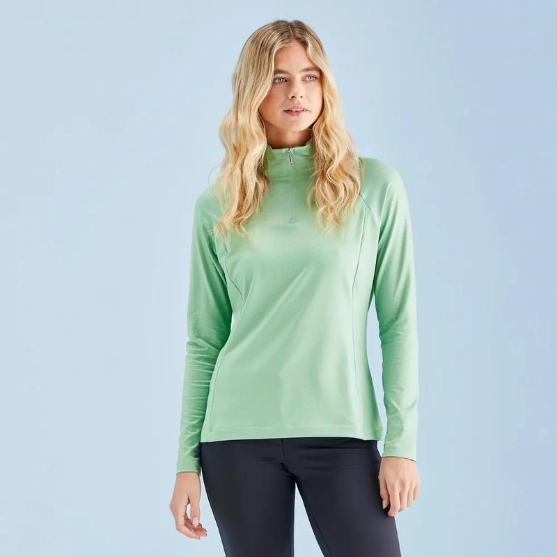 PING Jasmine Printed haut femme à manches longues, eucalyptus multi