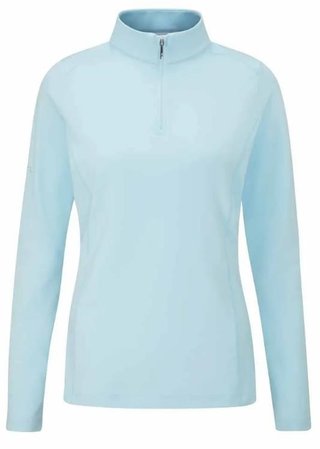 PING Aveline Half Zip sweat à manches longues femme, crystal blue