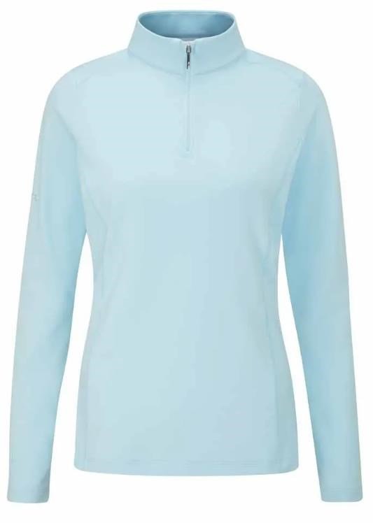 PING Aveline Half Zip sweat à manches longues femme, crystal blue
