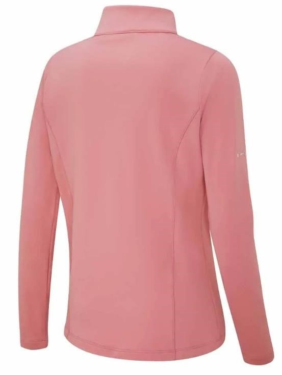 PING Aveline Half Zip chemise femme à manches longues, rose sourd