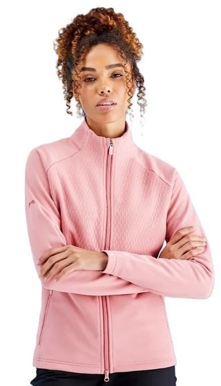 PING Catherine Full Zip Fleece sweat femme, rose sourd