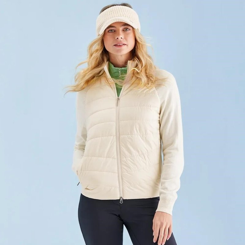 PING Fran Hybrid full-zip veste femme, chalk/egret