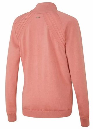 PING Melodie Half-zip lined pull femme zippé doublé, rose sourd