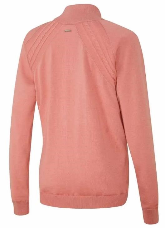PING Melodie Half-zip lined pull femme zippé doublé, rose sourd